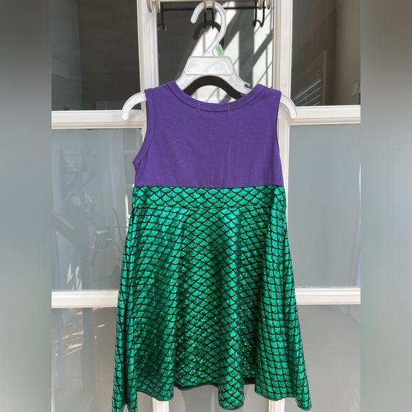 Little Mermaid Dress Green and Purple - Picture 3 of 4